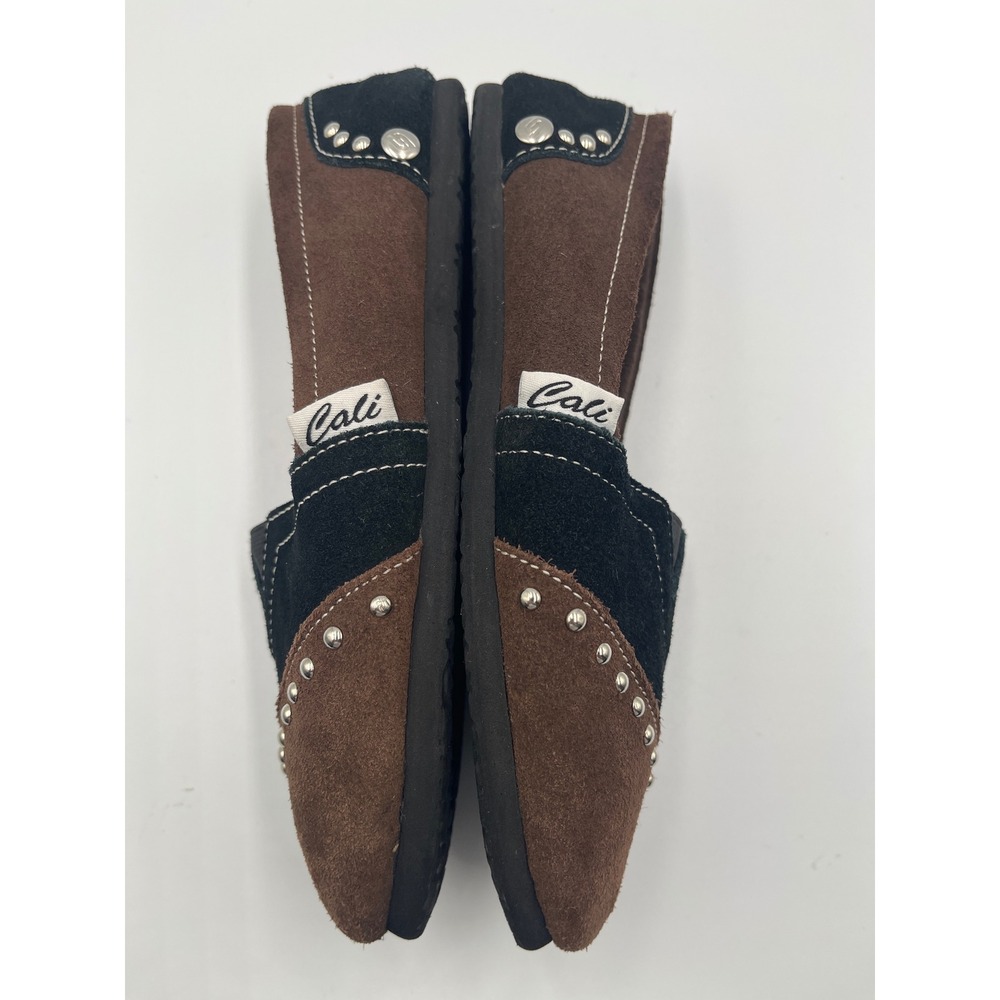 Skechers‎ Cali Slip On Flats Women's Size 6 Brown Black Studded Comfort Shoes - Picture 10 of 10